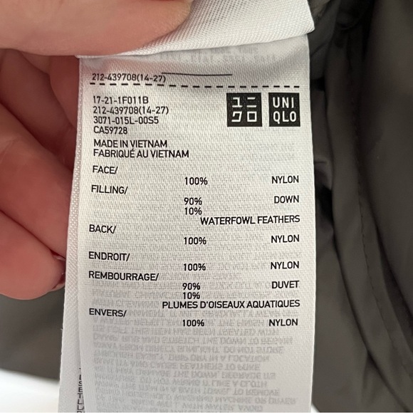 Uniqlo Ultra Light Down Relaxed Coat Olive XS Longline Quilted Jacket - Picture 12 of 14